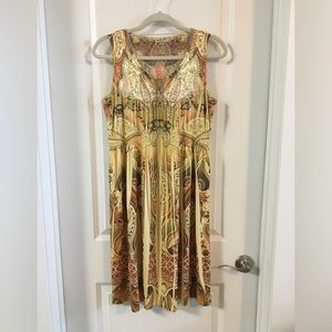 ONE WORLD Multicolored Ruched Dress